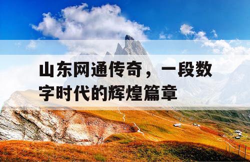 山东网通传奇，一段数字时代的辉煌篇章