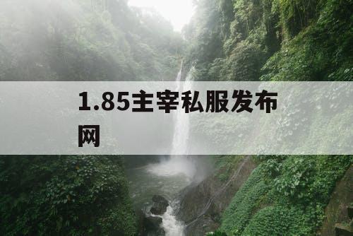 1.85主宰私服发布网