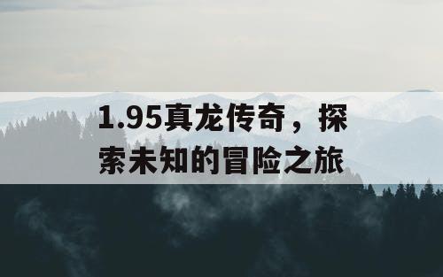 1.95真龙传奇，探索未知的冒险之旅
