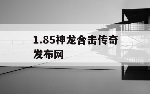 1.85神龙合击传奇发布网