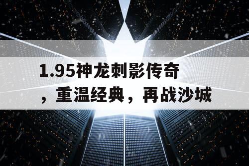 1.95神龙刺影传奇，重温经典，再战沙城
