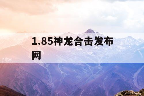 1.85神龙合击发布网
