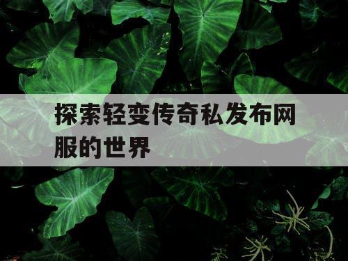 探索轻变传奇私发布网服的世界