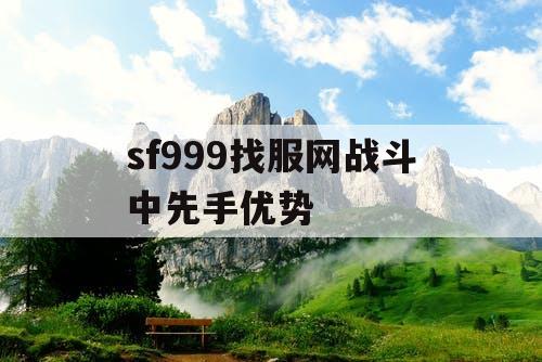 sf999找服网战斗中先手优势