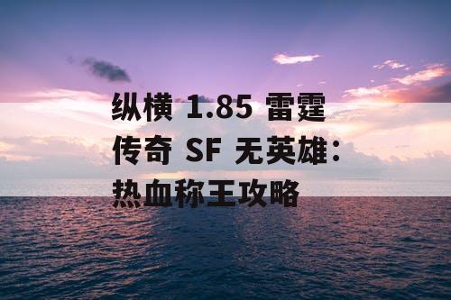 纵横 1.85 雷霆传奇 SF 无英雄：热血称王攻略