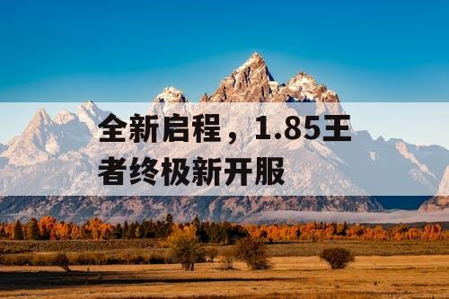 全新启程，1.85王者终极新开服
