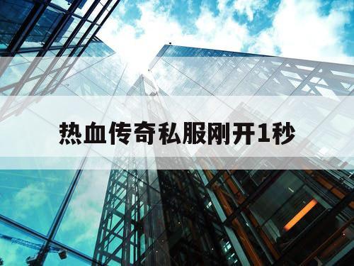 热血传奇私服刚开1秒