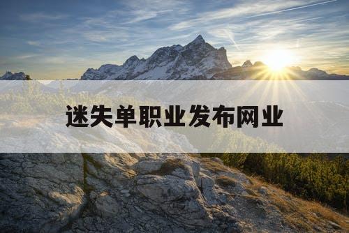 迷失单职业发布网业