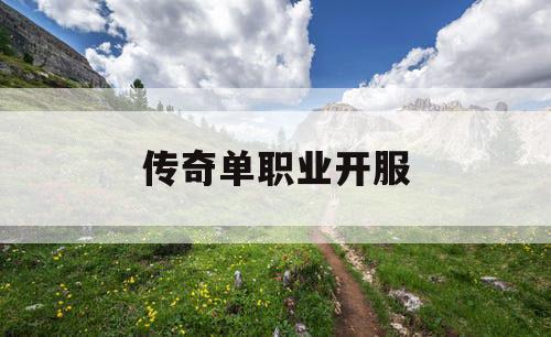 传奇单职业开服