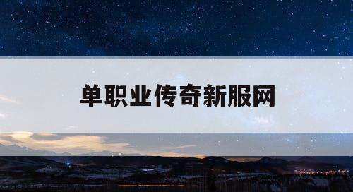 单职业传奇新服网