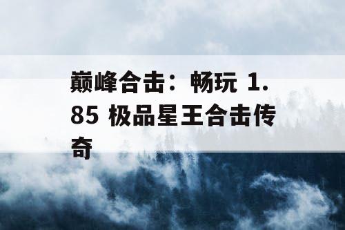 巅峰合击：畅玩 1.85 极品星王合击传奇
