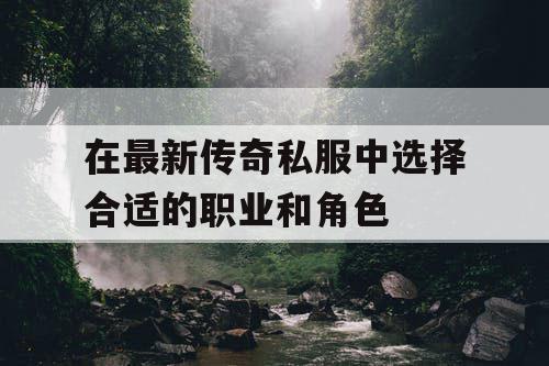 在最新传奇私服中选择合适的职业和角色