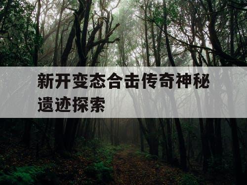 新开变态合击传奇神秘遗迹探索