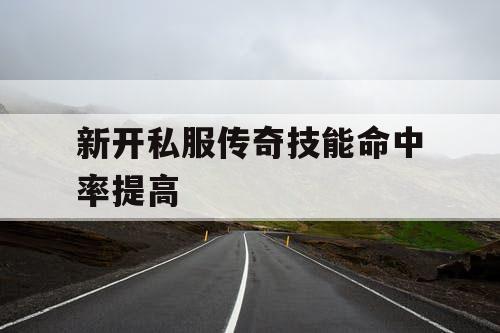 新开私服传奇技能命中率提高