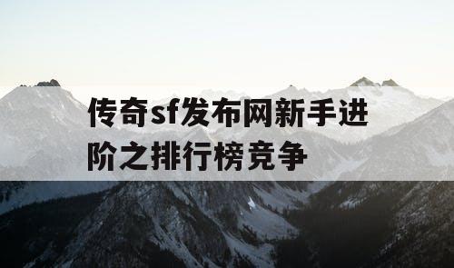 传奇sf发布网新手进阶之排行榜竞争
